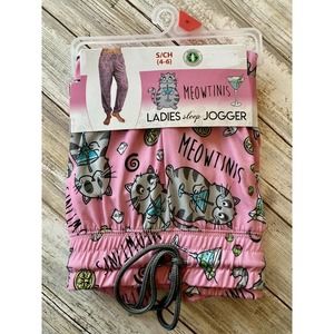 Meowtinis Ladies Sleep Jogger Pant Cat SZ S / 4-6